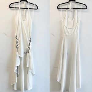 Jonathan Simkhai off white halter cover up dress